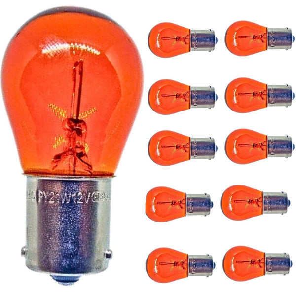 290 24V -  SCC BA15S 21W Heavy Duty Amber Stop / Indicator Car Light Bulbs