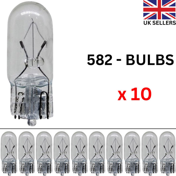 10x 582 Rear Brake Tail Light Capless Bulbs 12V-21W 382 Bulb for Car Van Truck