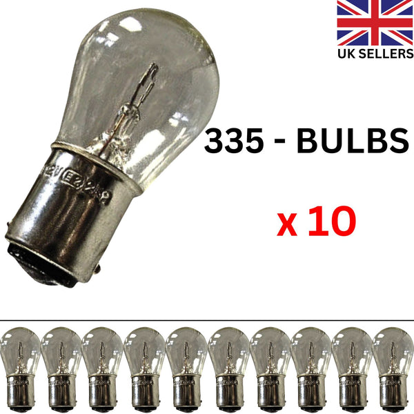 10 x 335 BA15D Stop Indicator Bulbs 12V-21W Double Contact Bulb SBC for car Van