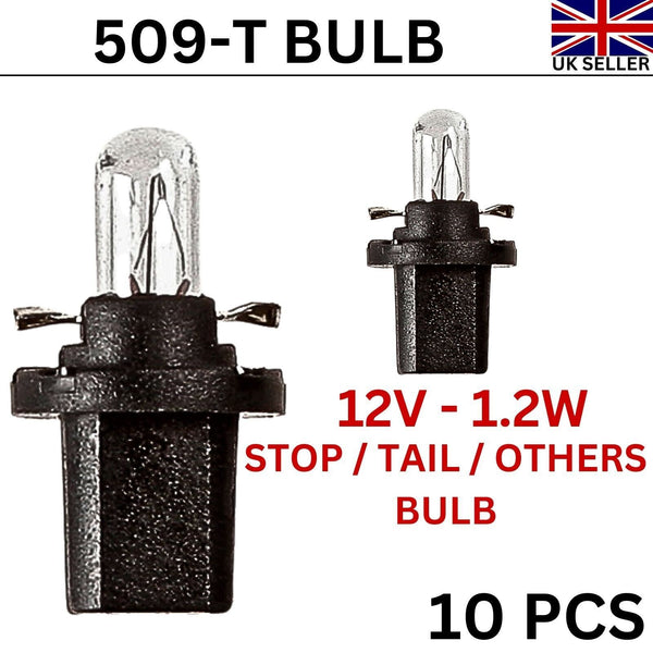 10 x 509T Car Bulb Dashboard Panel 12V-1.2W Speedo Dial Dash Light Bulbs car Van