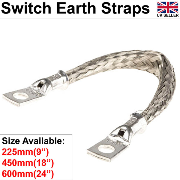 Battery - Starter Lead Power Earth Strap Braided Cable 3 Sizes for Car Van Truck