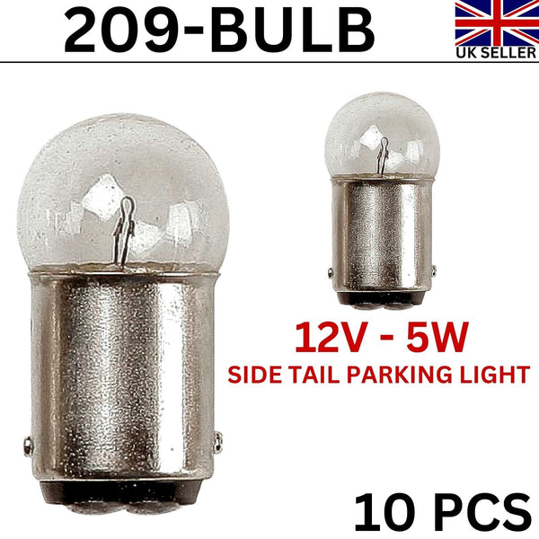 Car Sidelight / Tail Light Flash Bulb 12v - 5w Side Tail Bulbs SBC BA15D - 10Pcs