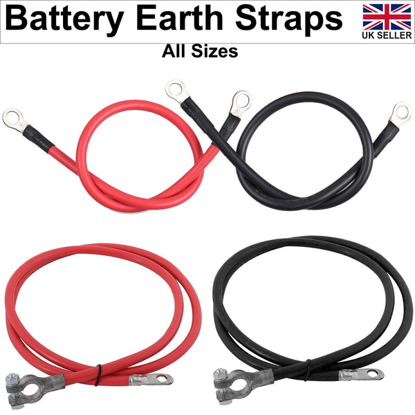 Battery & Switch Lead Power Strap Earth Positive Negative Cable All Sizes -Car