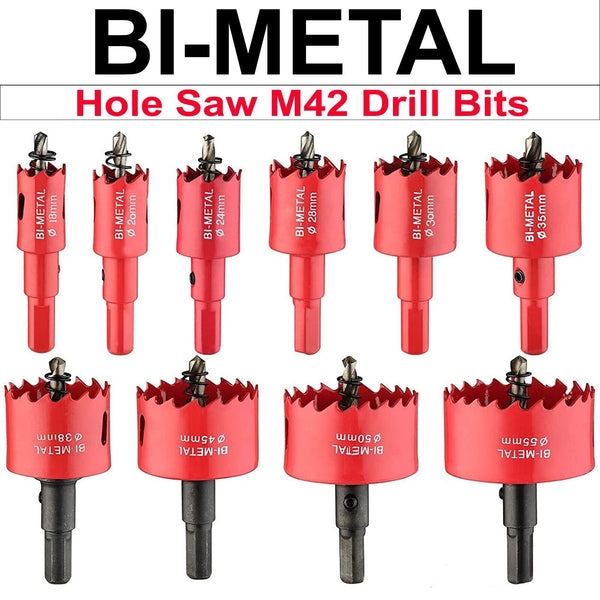 Bi metal Hole Saw [18mm 20mm 24mm 28mm 30mm 35mm 38mm 45mm 50mm 55mm] Drill Bits