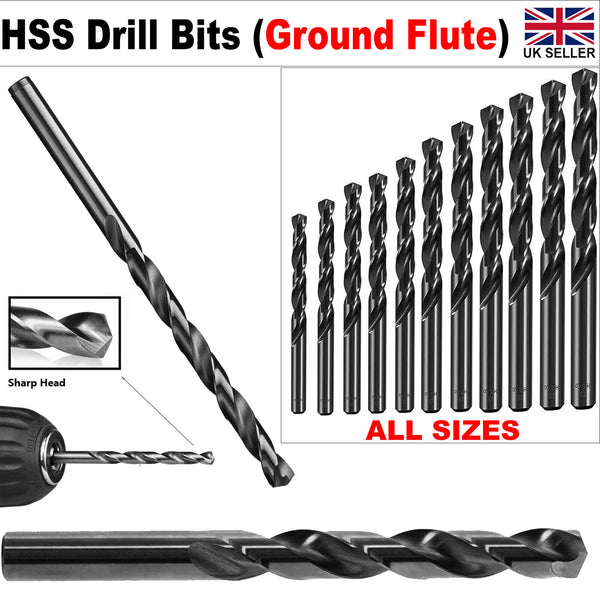 HSS Jobber Drill Bits Ground Flute All Size High-Quality for Steel - Hard Metal