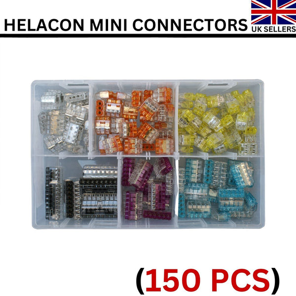 Assorted Box of HelaCon Plus Mini Connectors (2 HOLE - 8 HOLE) 150 Pcs Connector