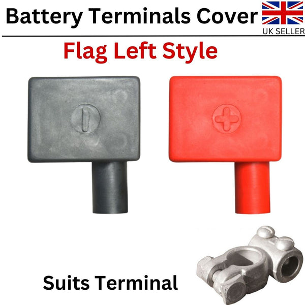 2x Battery terminal covers (Left Style) for Negative and Positive Terminals cars