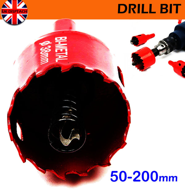 Bi-Metal Hole Saw HSS Hole Cutter Arbor Pilot Drill Bit For Iron Pipe 50-200 mm