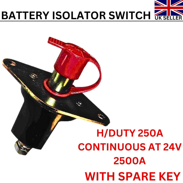 250A Battery Isolator Switch 24V 2500A Continuous With Spare Key With Chain