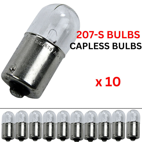 Bulb Tubular Side Tail Push In Number Plate Capless Bulbs Lamps (12V-5W) 10 Pcs