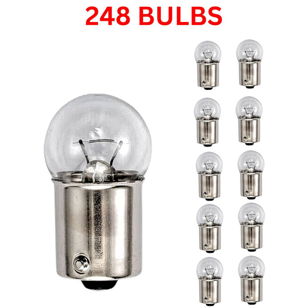 Automotive 248 Side Tail Light Tail Car Bulbs 18mm Heavy Duty 24V-5W 10 Pcs New