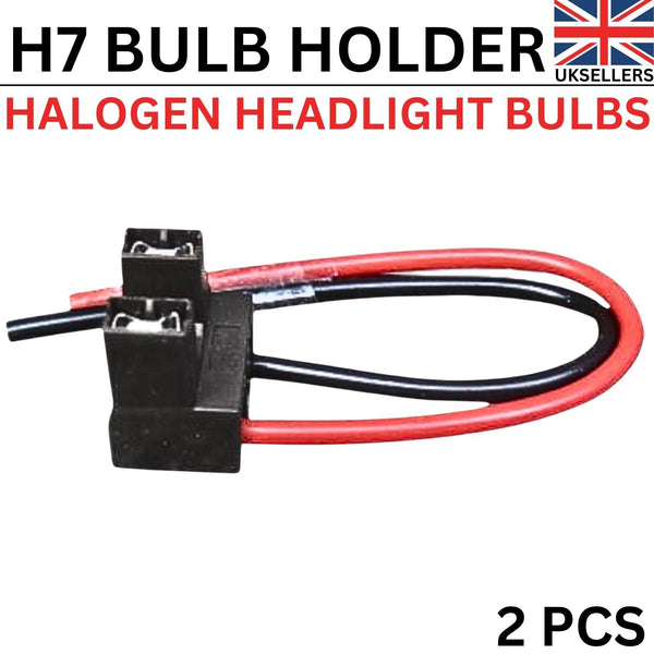 2x H7 (2 Wire) Car Automotive Headlight Connector 499 477 Halogen Bulb H7 Holder