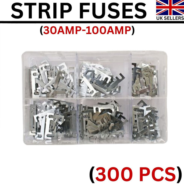 300x Strip Fuses Assorted Box of (30 AMP - 100 AMP) Glow Plug Relay Classic Car