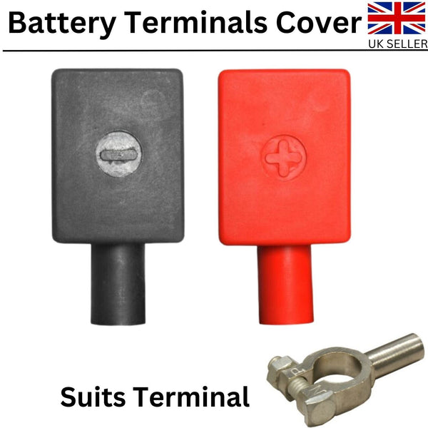 2x Battery terminal covers for Negative and Positive Terminals Straight for Cars