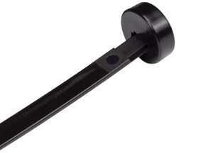 Black Button Head Cable Ties (Pack of 100)