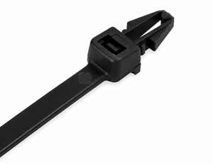 Black Push Mount Cable Ties (Pack of 100)