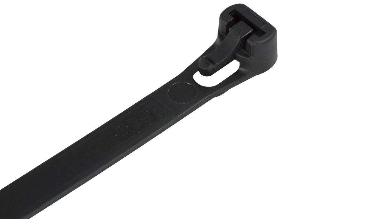 Assorted Releasable Black Cable Ties Pack of 200 Mixed Sizes