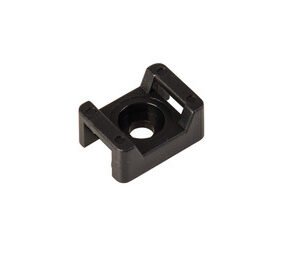 Black Cable Tie Screw Mount Cradle Bases (Pack of 100)