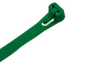 Green Releasable Cable Ties Type B (Pack of 100)
